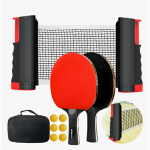 Kit Raquete Ping Pong Profissional + Rede - Tênis De Mesa