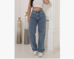 Calça Jeans Wide Leg Feminina