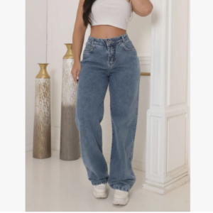 Calça Jeans Wide Leg Feminina