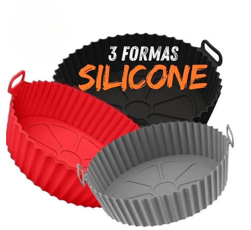 Kit 1/2/3 Formas Silicone Air fryer para sua Cozinha