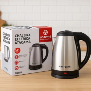 Chaleira Elétrica 1,8 Litros Inox Ideal para Chá, Café e Chimarrão