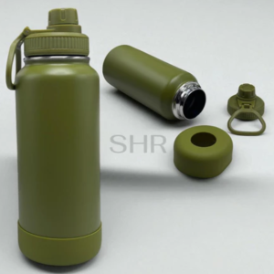 Garrafa Inox Térmica Com Capinha Protetora De Silicone Antiderrapante 1000ML