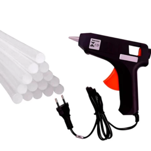 Pistola De Cola Quente Pequena Bivolt + 10 Bastões De Cola Quente Fino