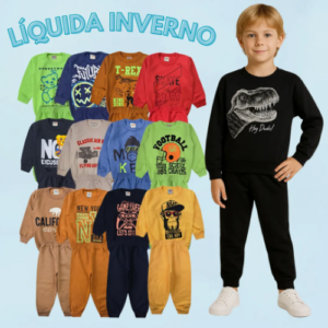 Moletom Masculino 3 Conjunto Inverno Infantil