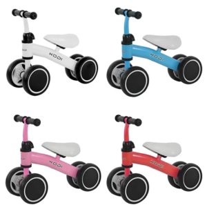 Andador/Bicicleta de Equilíbrio 4 Rodas Sem Pedal – Infantil, Estável e Seguro P14