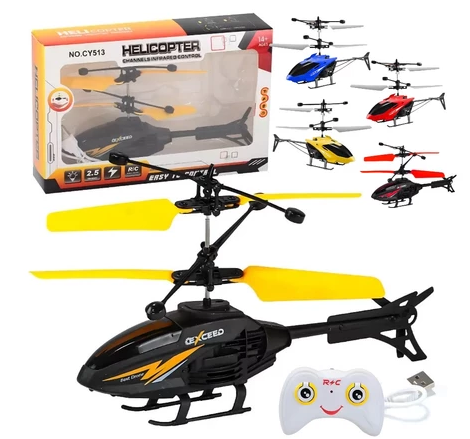 Helicóptero Controle Remoto Brinquedo Sensor de Mão USB Recarregável