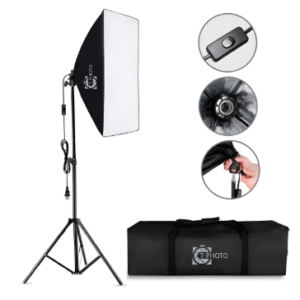 Kit Iluminação Softbox 50x70cm T-Photo com Tripé Ajustável