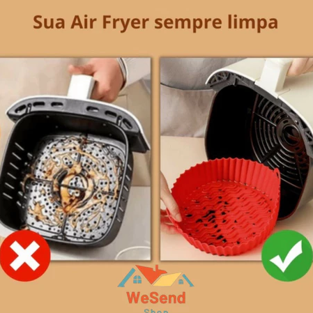 Kit 1/2/3 Formas Silicone Air fryer para sua Cozinha